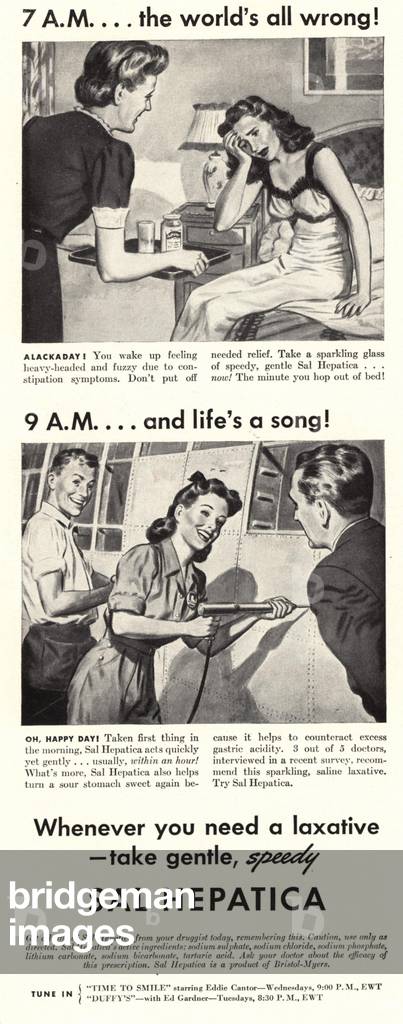 Sal Hepatica Magazine, advert, USA, 1946
