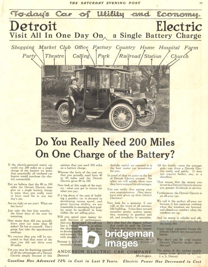 electric cars, 1900s