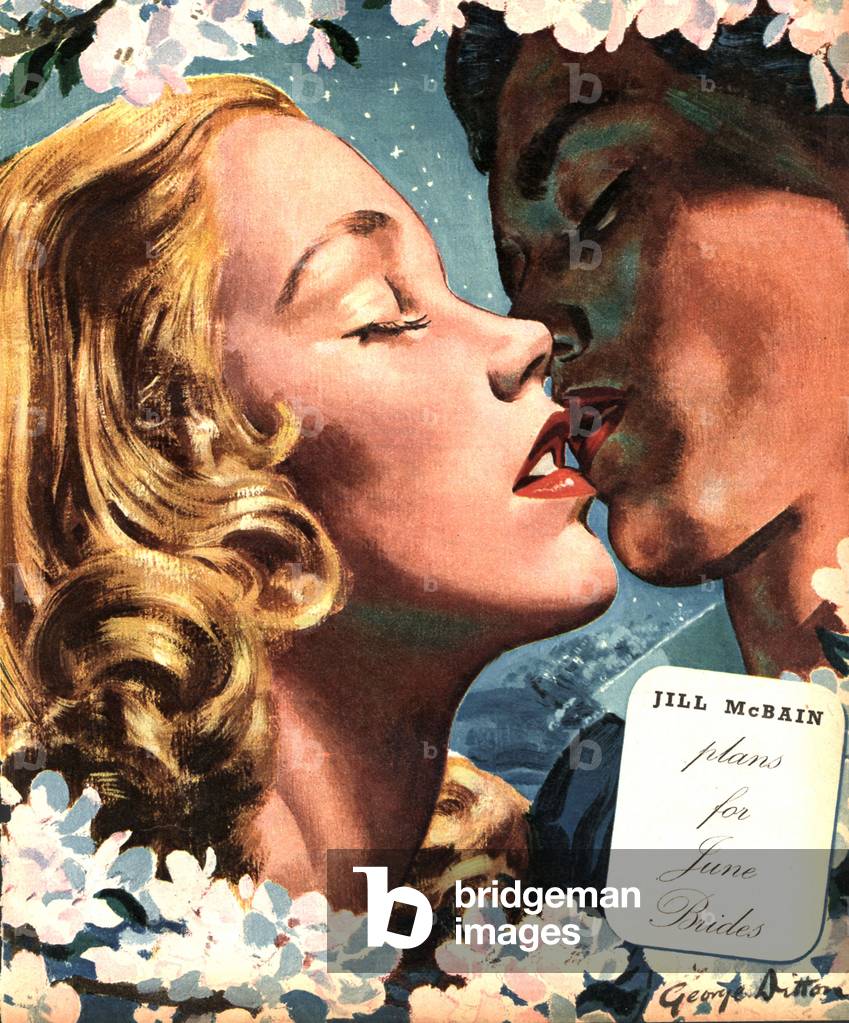 Kissing Couples Magazine, advert (detail), UK, 1940s