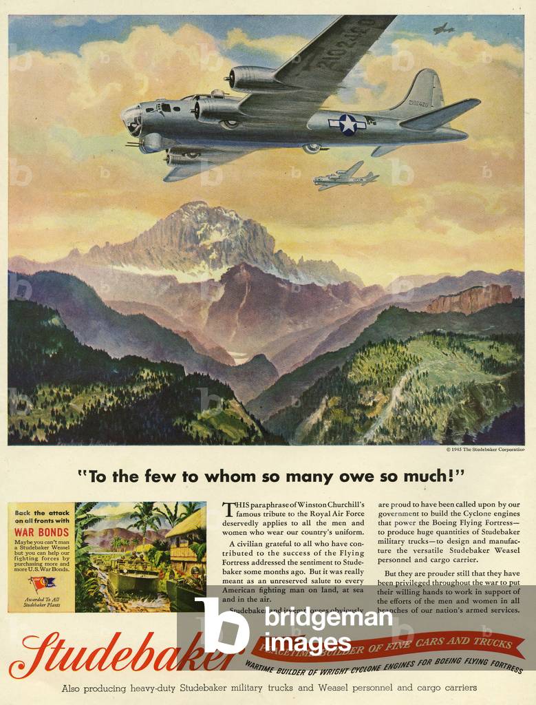 Studebaker Magazine Advert, USA, 1940s