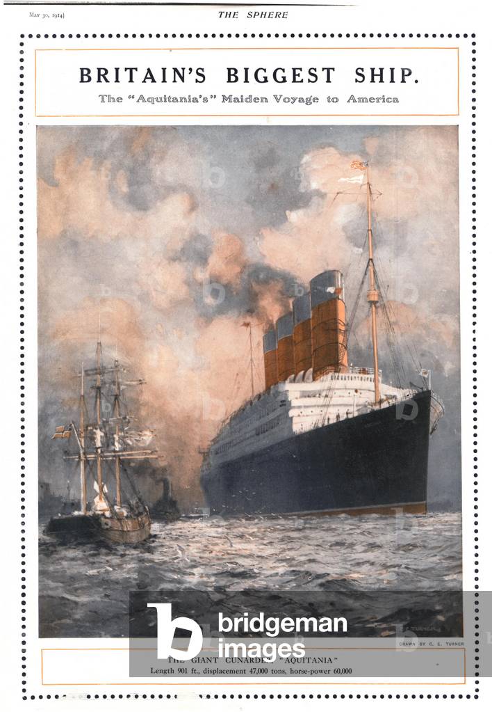 The Aquitania Magazine Plate, UK, 1920s