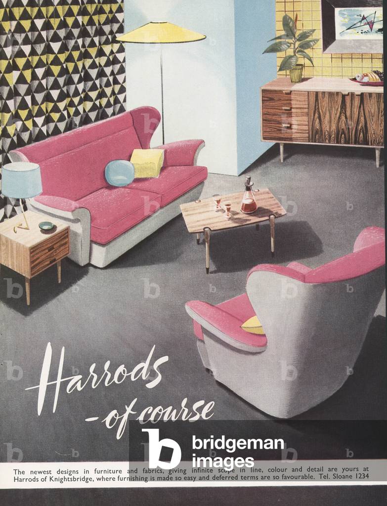 Harrods Magazine, advert, UK, 1940s