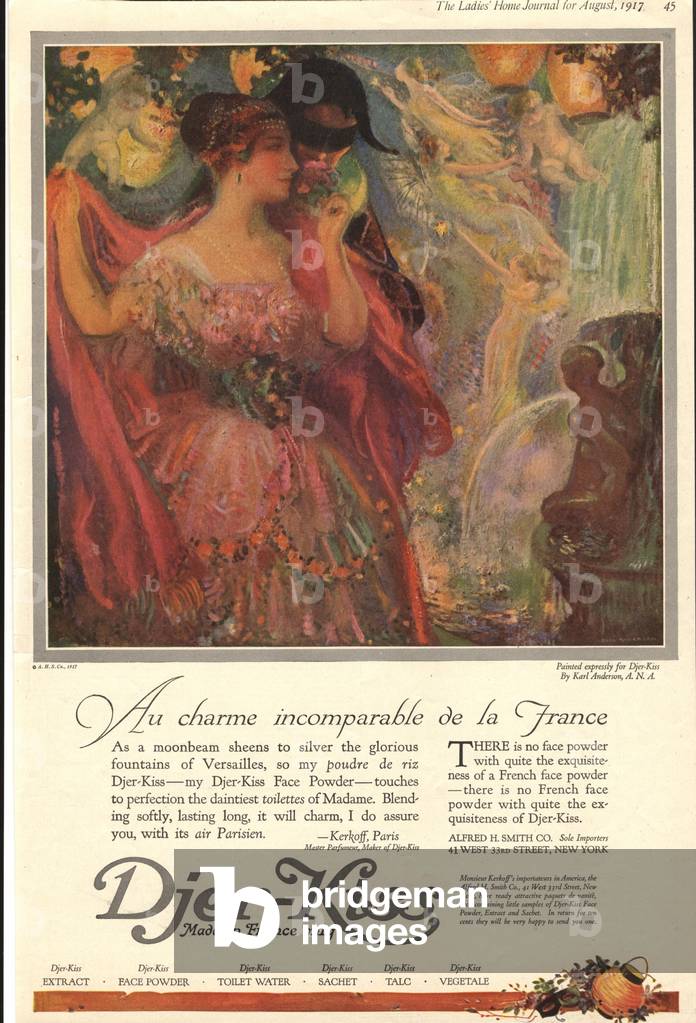 djer-kiss talcum, 1910s