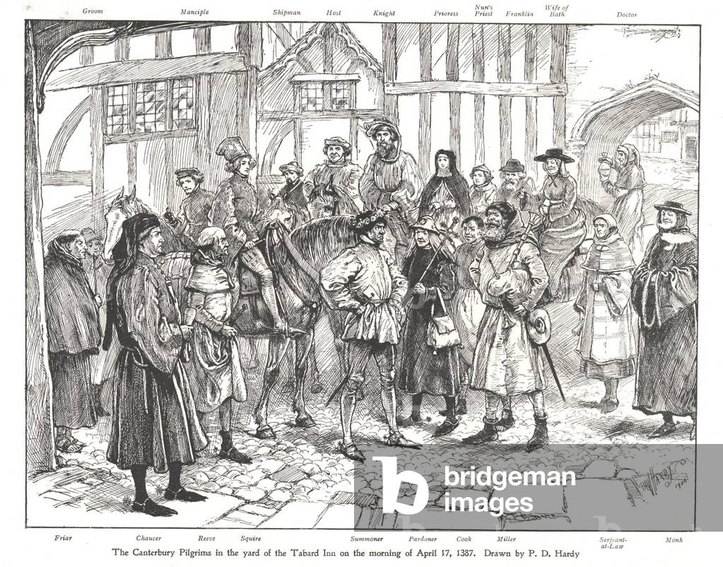 Canterbury Tales Magazine Plate, UK, 1840s & Pre