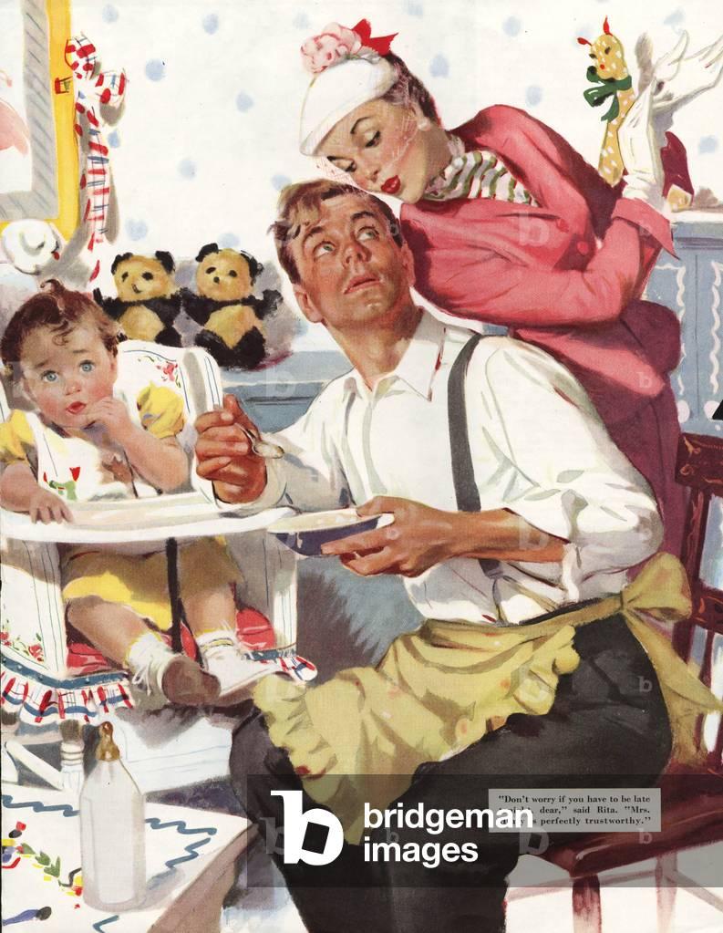 Househusband, Magazine Plate, USA, 1950s