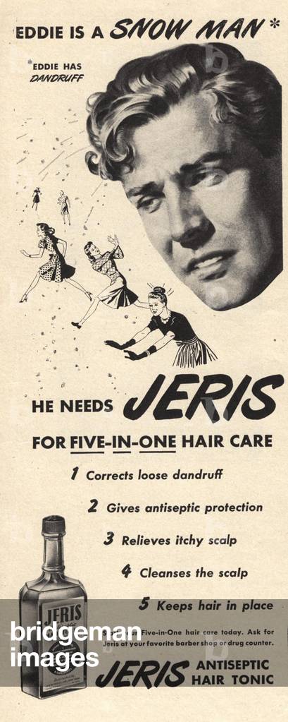 jeris hair tonic, USA, 1940s, (print)
