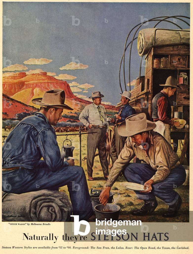 Stetson Hats Magazine, advert (detail), USA, 1940s