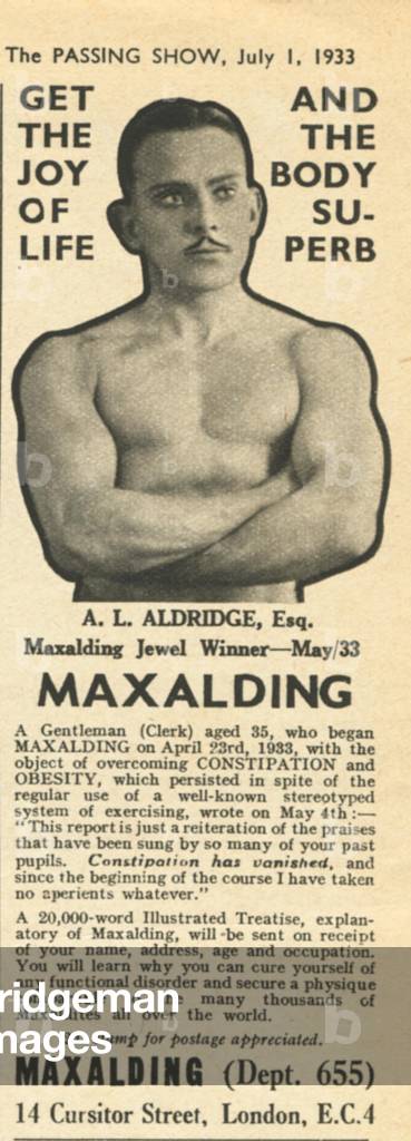 Body Building Magazine, advert, UK, 1930s