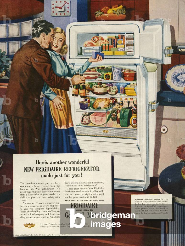 Frigidaire Magazine, advert, USA, 1940s