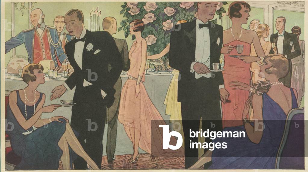 tea cocktails cocktail party art deco, 1920s