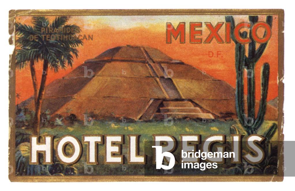 Mexican Tourism Label, Mexico, 1920s