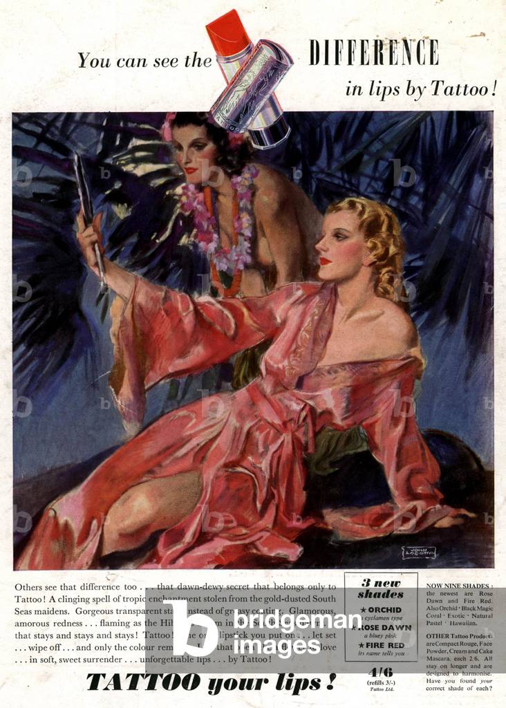 Rouge a levre Tattoo, 1950s (print)