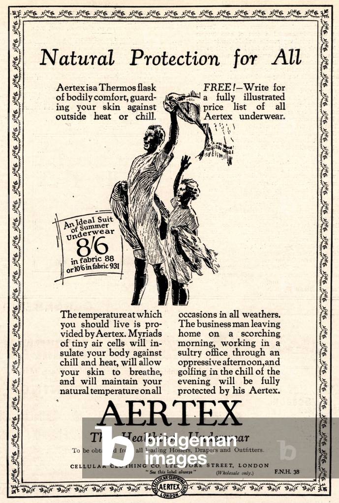 Aertex Magazine, advert, UK, 1920s
