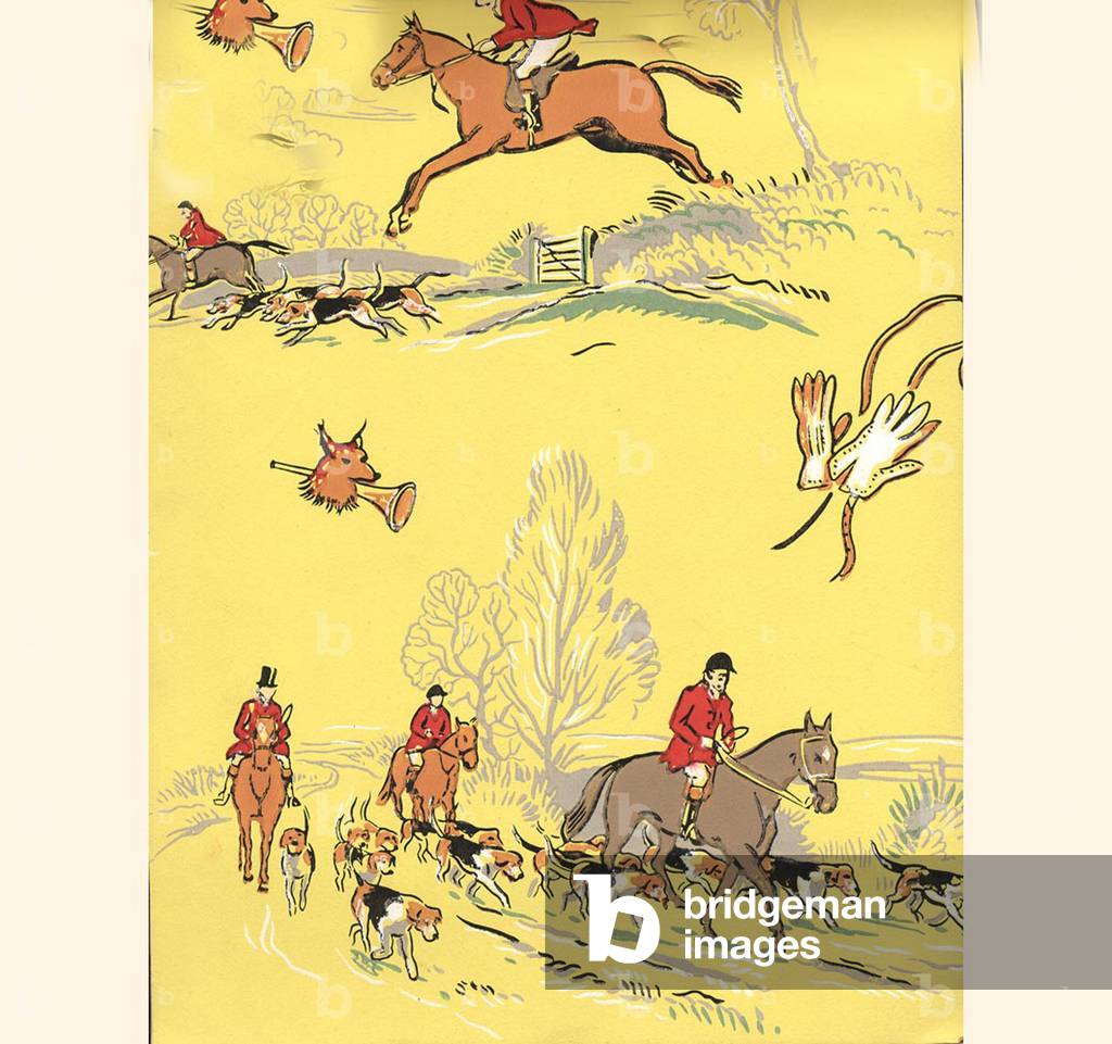 Fox Hunting Magazine Plate, UK, 1950s