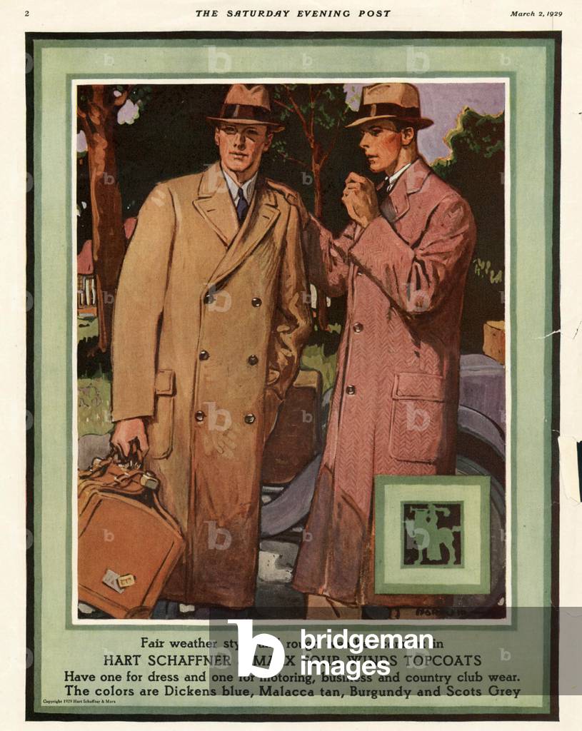 Hart Schaffner and Marx Magazine, advert, USA, 1920s