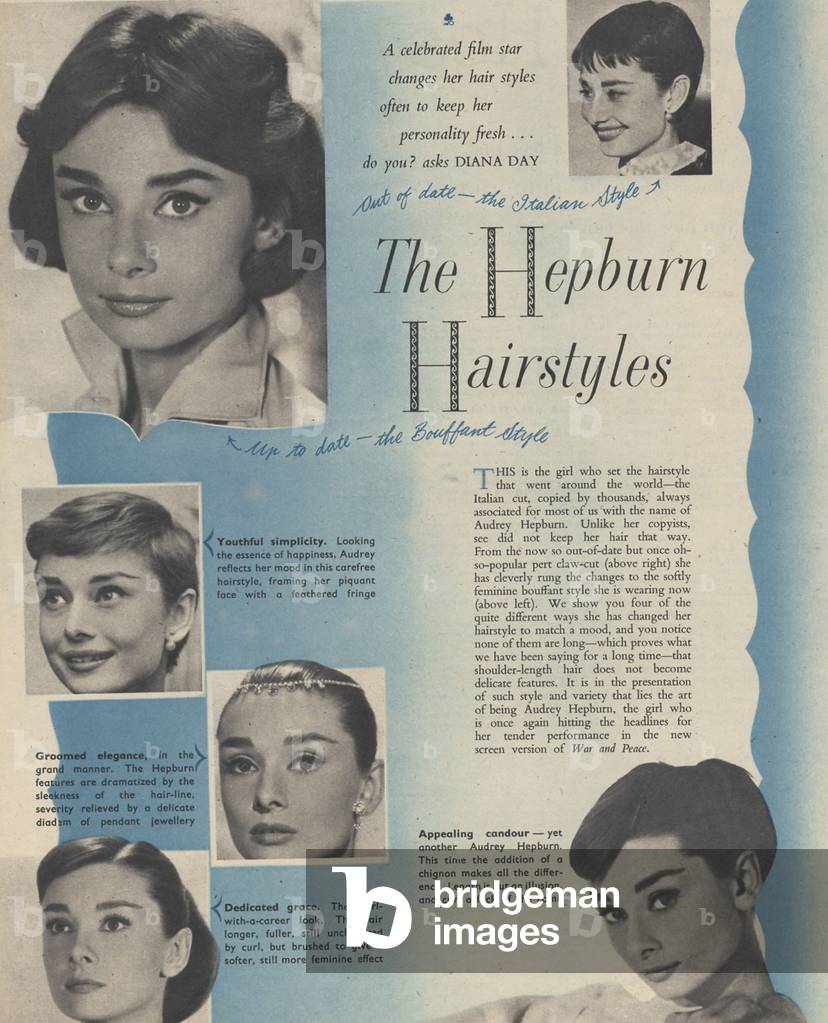The Hepburn Hairstyles, Magazine Plate, UK, 1950s