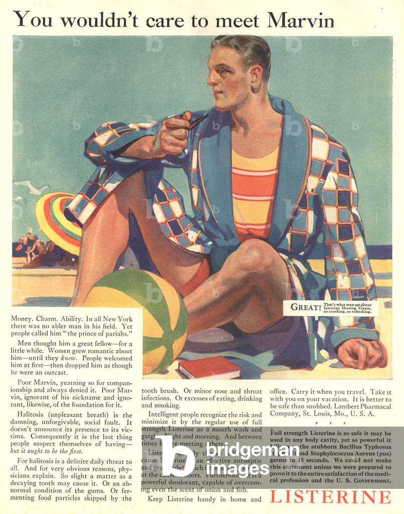 Listerine Magazine, advert, USA, 1920s