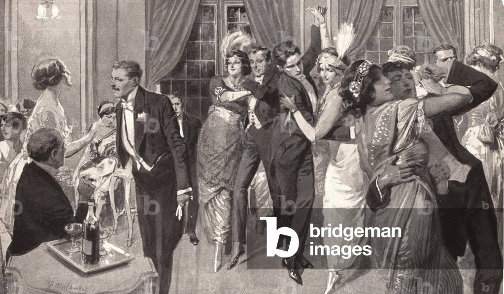 Partygoers Magazine Plate, UK, 1910s