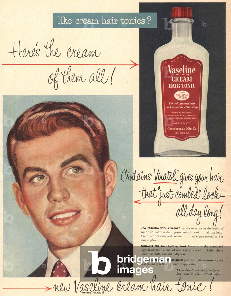 vaseline mens, 1940s (print)