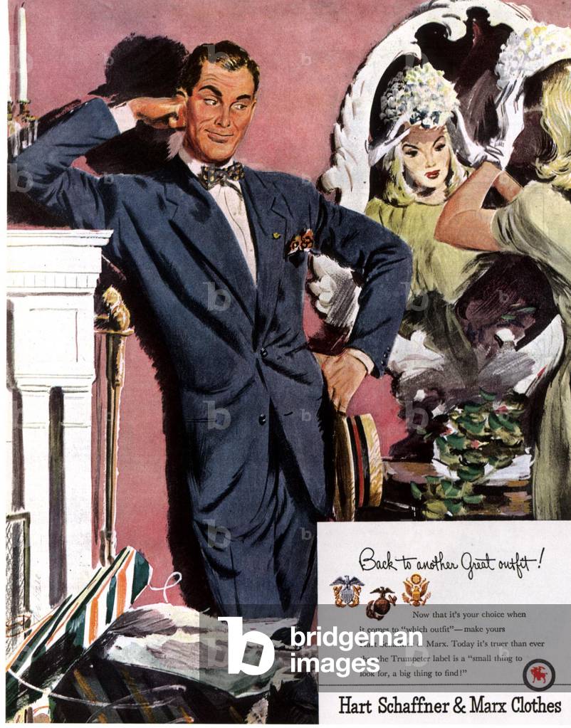 Hart Schaffner Marx Magazine, advert, USA, 1940s