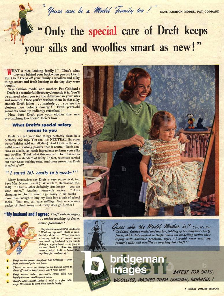 Dreft Magazine, advert, UK, 1950s