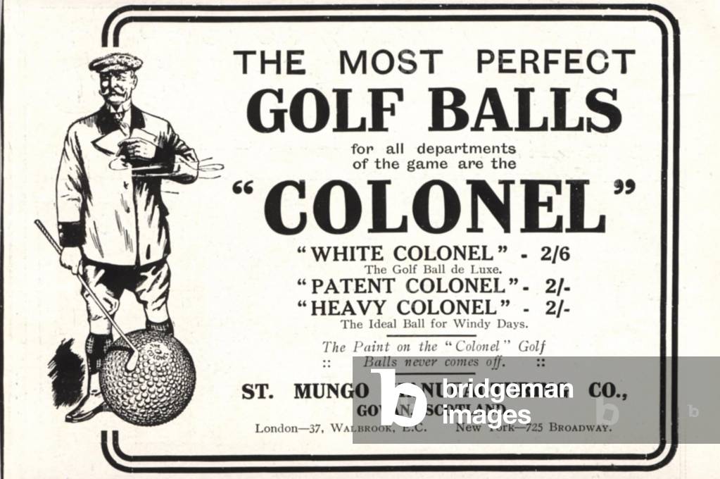 Colonel Golf Balls Magazine, advert, UK, 1920s