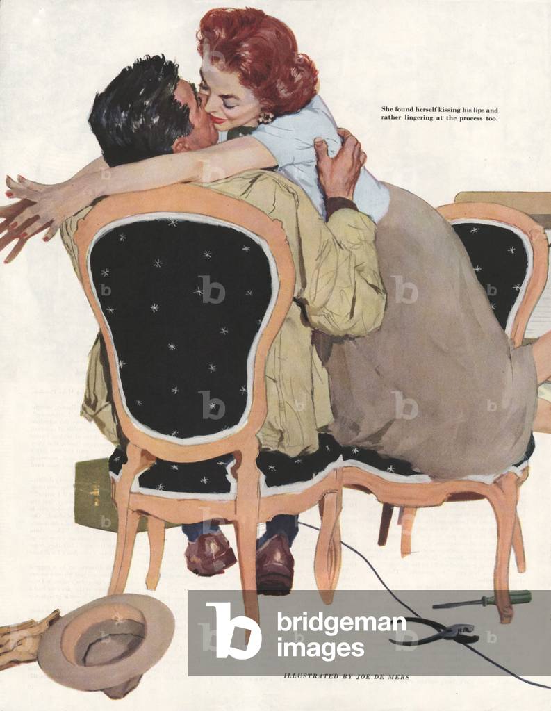 Kiss for Handyman, Magazine Plate, USA, 1950s