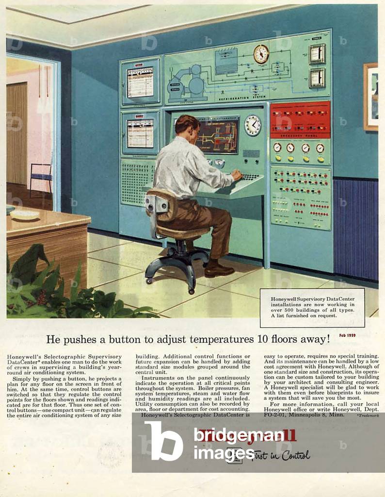 Honeywell Magazine Advert, USA, 1950s