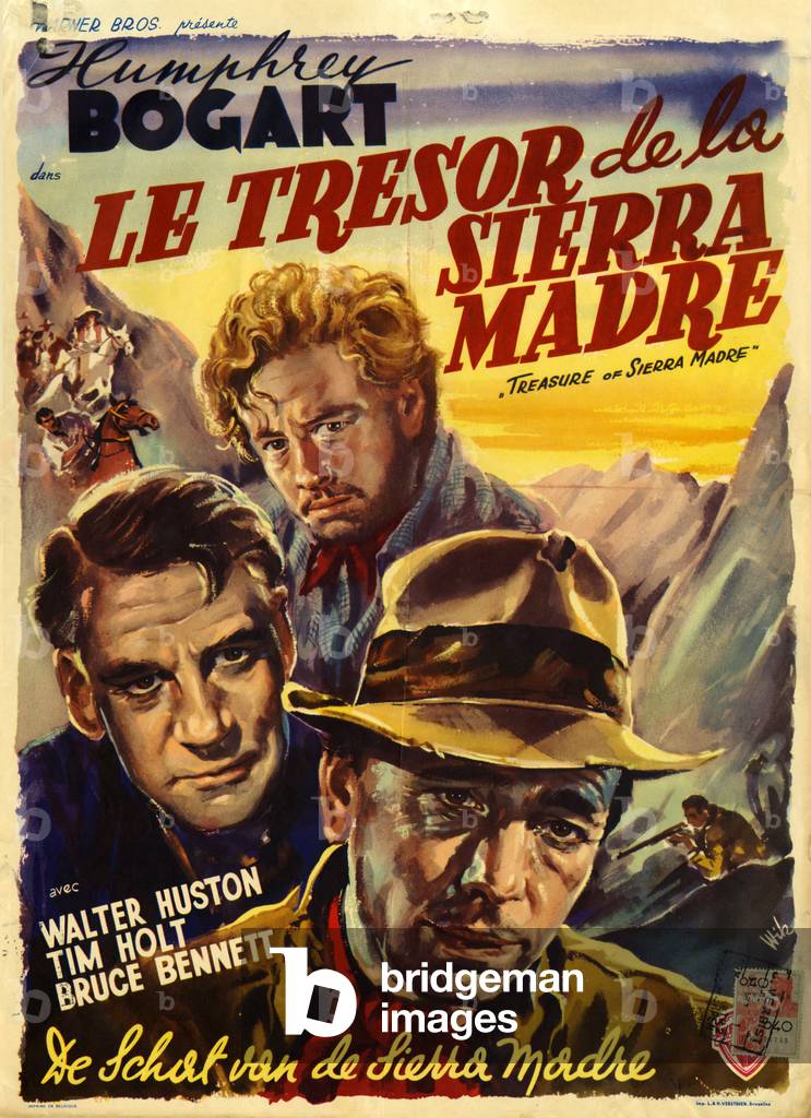 Treasure of the Sierra Madre Film Poster, France, 1940s