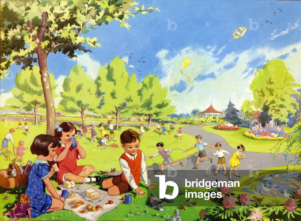 Infant School Illustrations Book Plate, UK, 1950s
