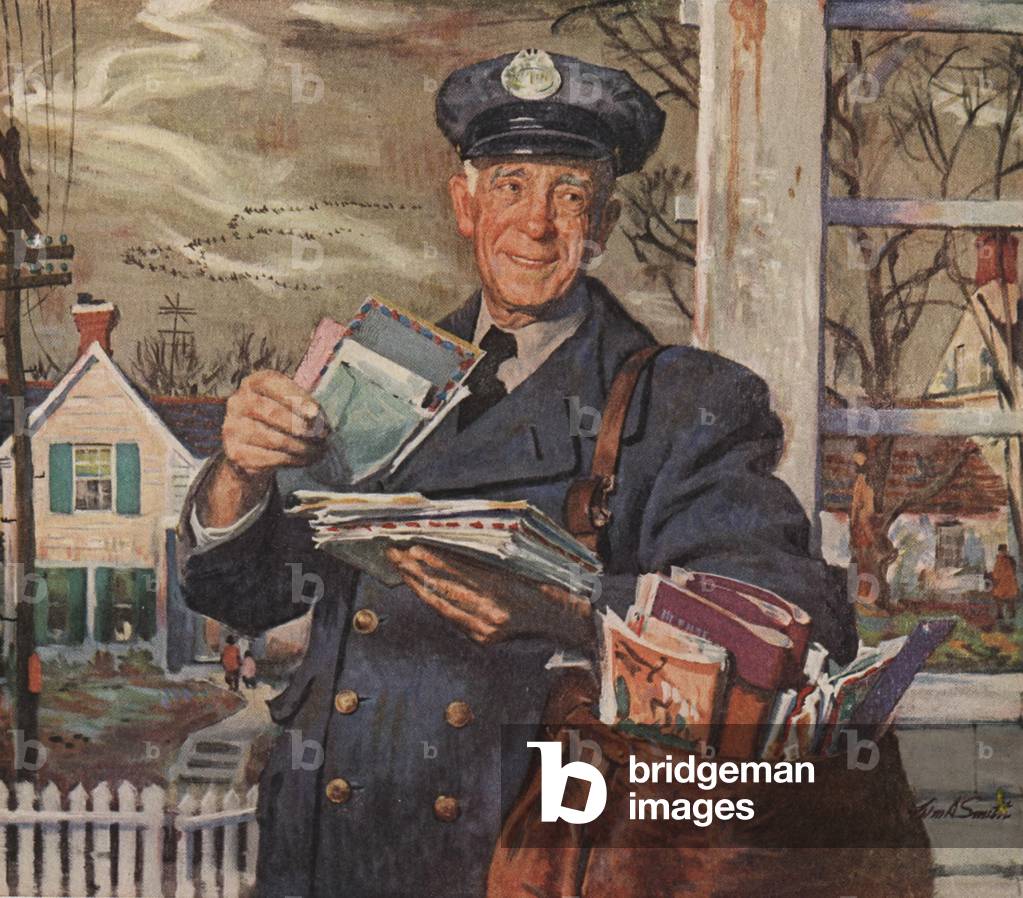 The Postman Magazine Plate, USA, 1950s