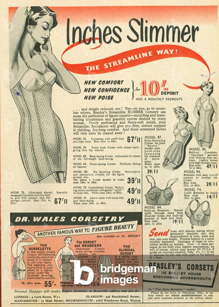 Womens Underwear Magazine, advert, UK, 1950s