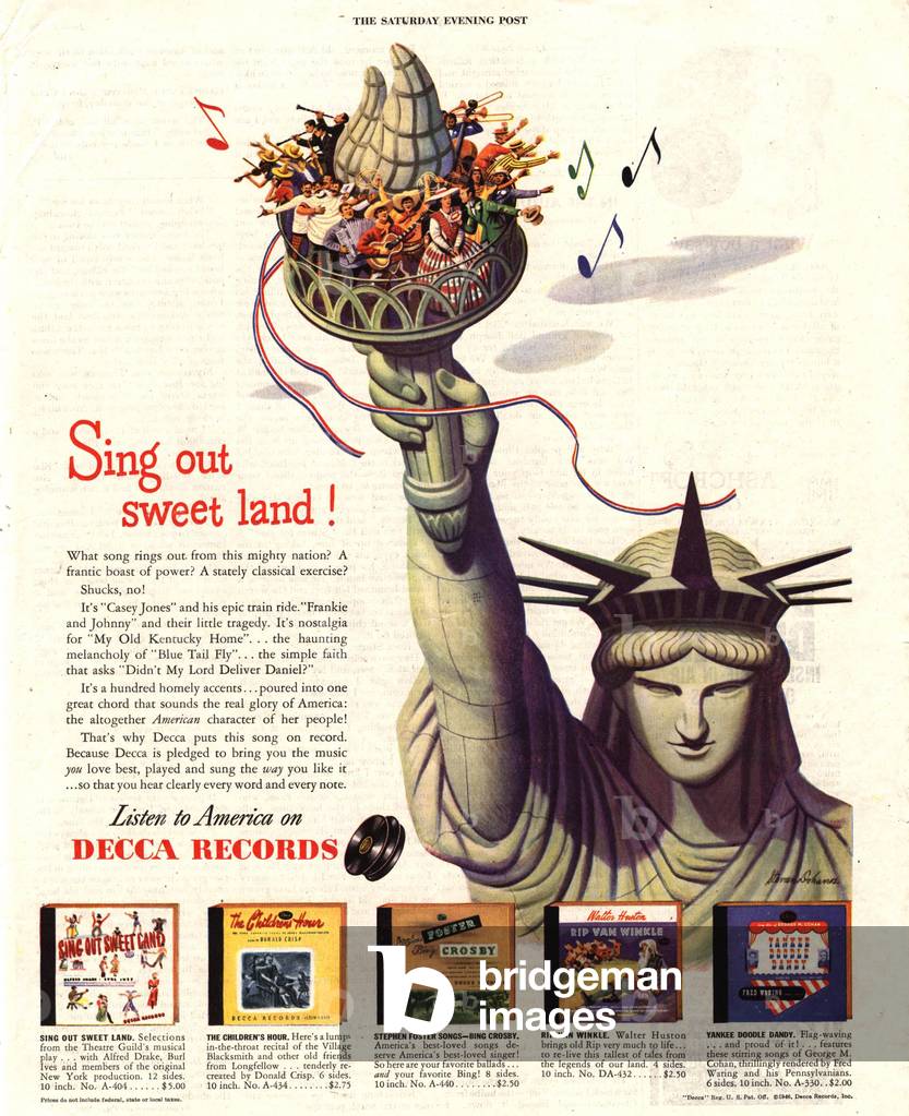 Decca Records Magazine, advert, USA, 1950s