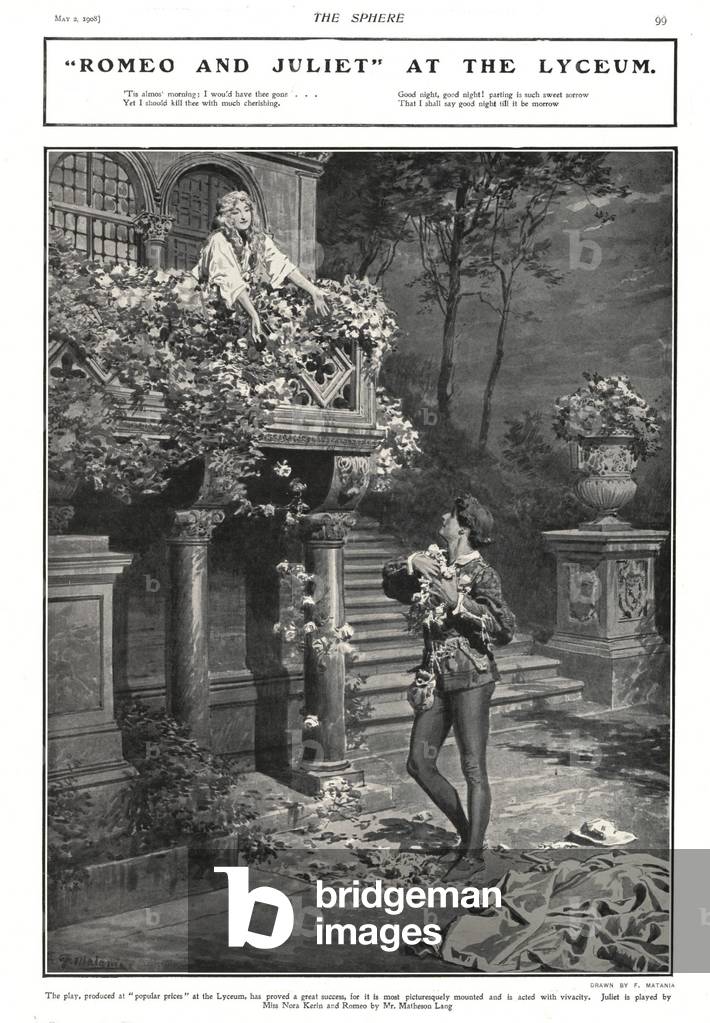 Romeo and Juliet Magazine Plate, UK, 1900s