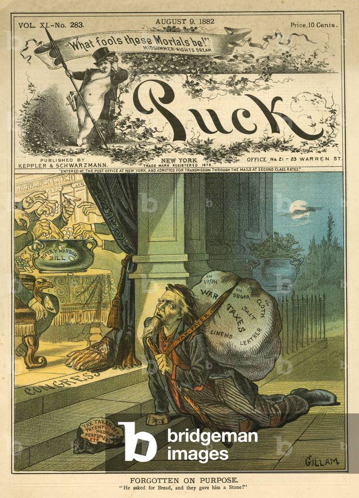 Puck Magazine Cover, USA, 1880s