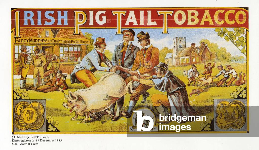 Irish Pigs Tail Tobacco Magazine, advert, Ireland, 1880s