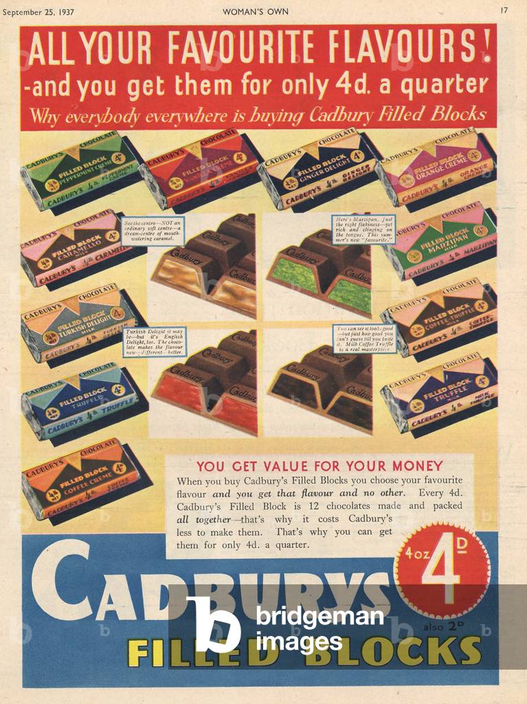 Cadbury's Magazine, advert, UK, 1930s