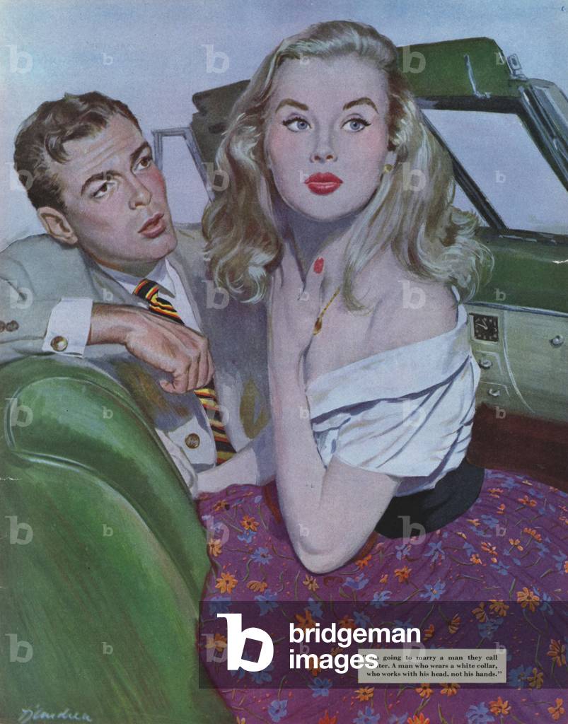 Flirting, Magazine Plate, USA, 1950s