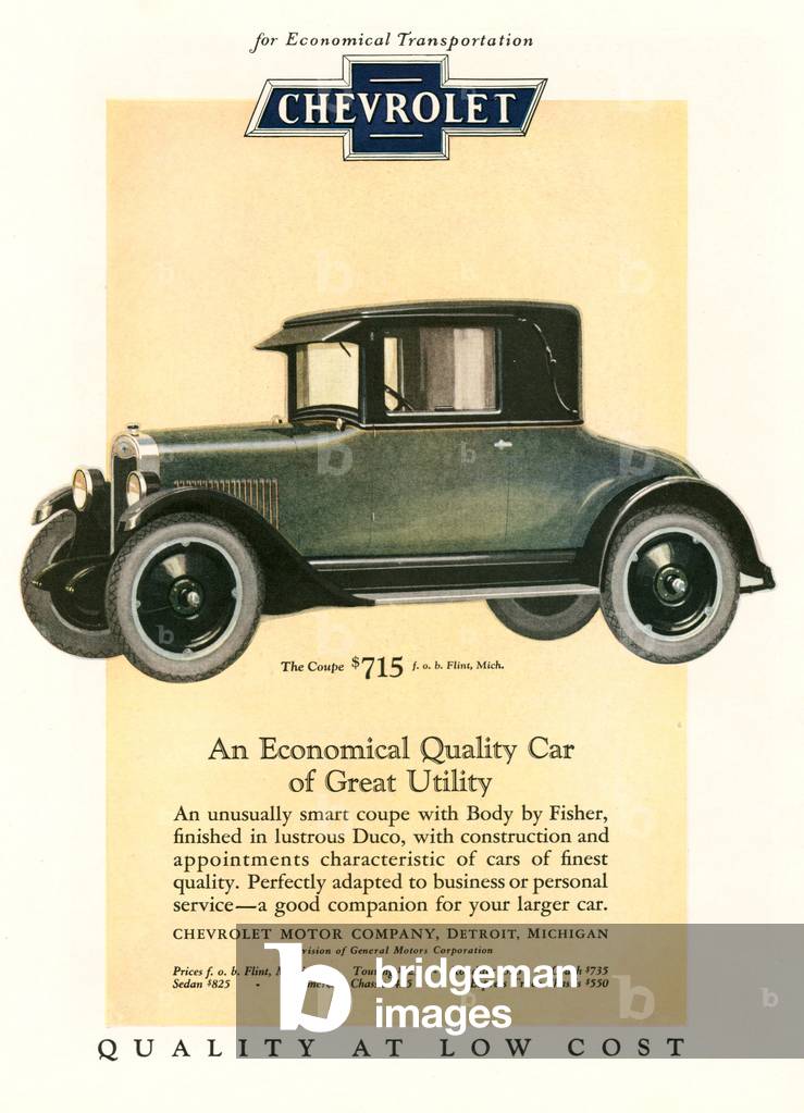 Chevrolet Magazine, advert, USA, 1920s