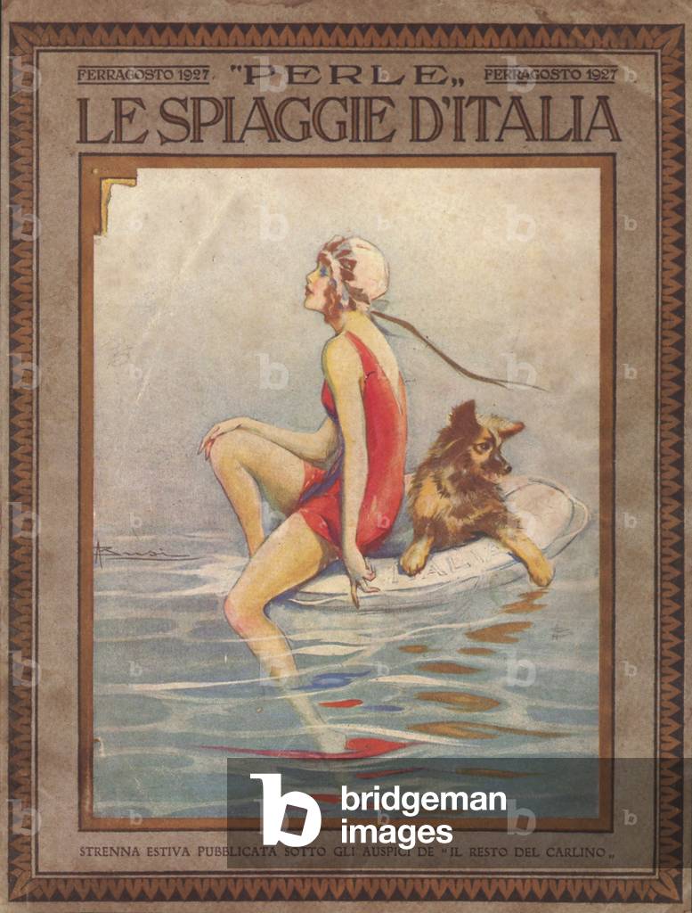 Italian Beaches Tourism, poster,, 1930s