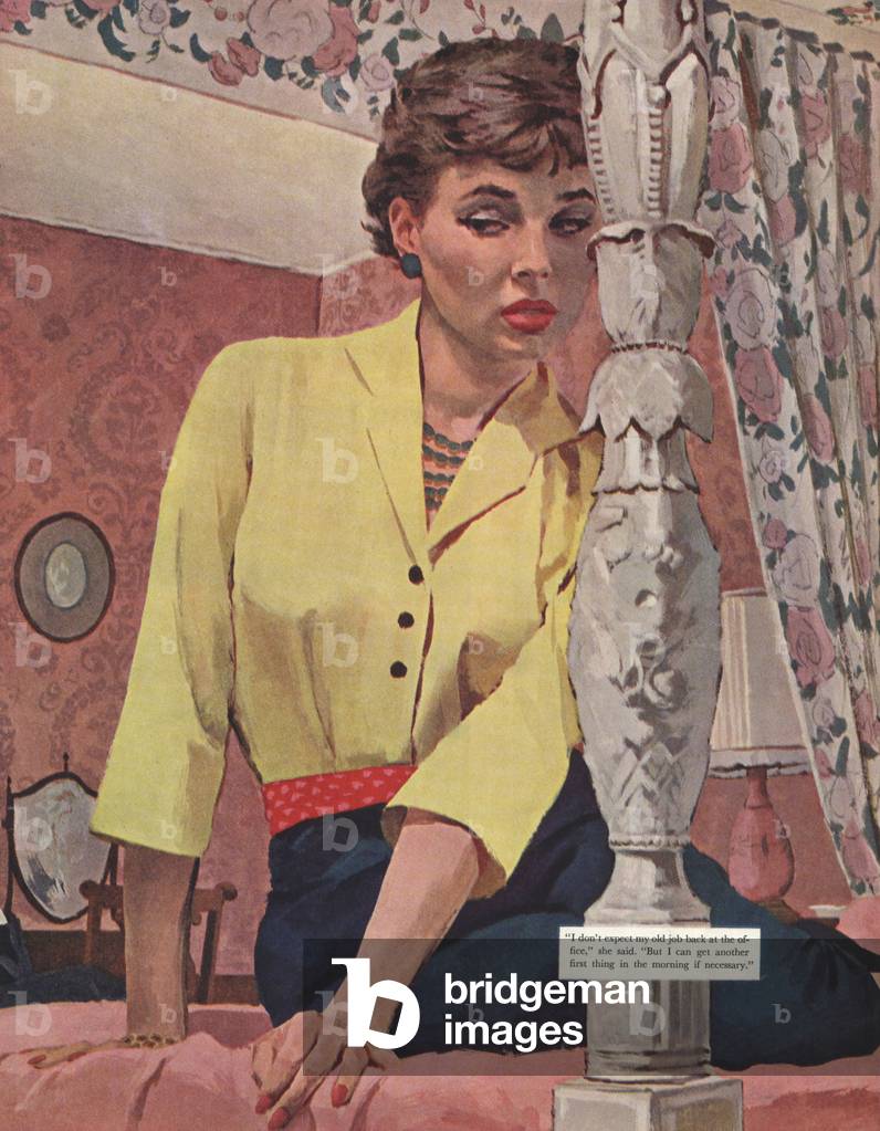 Unhappy Woman, Magazine Plate, USA, 1950s