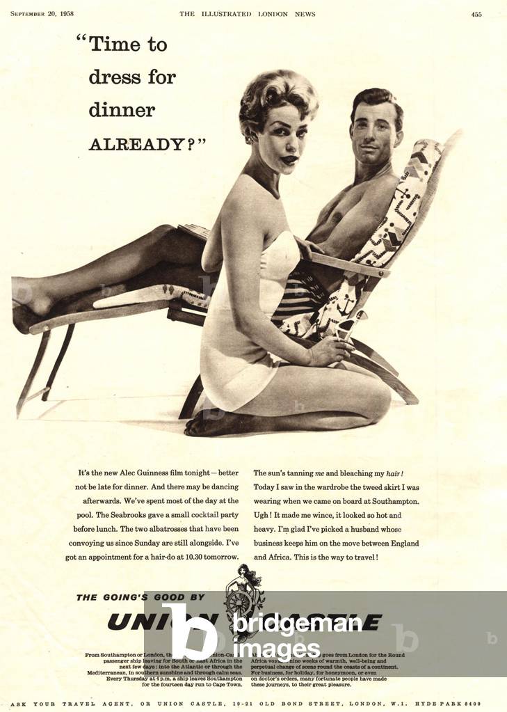 Union Castle Magazine, advert, UK, 1950s