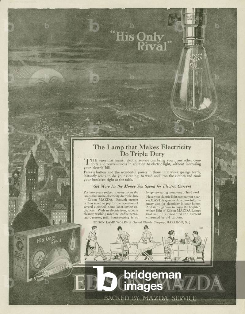 Edison Mazda Magazine, advert, USA, 1910s