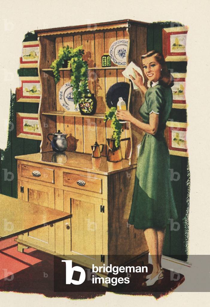 Johnson's Cream Wax Magazine, advert, USA, 1940s