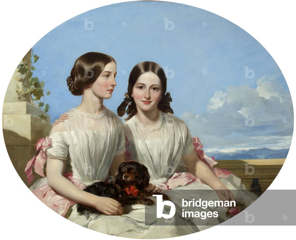 Image of Painting depicting The Sisters, 19th century by James Curnock