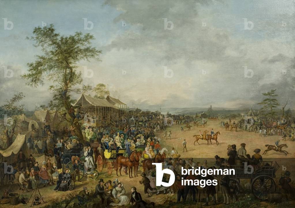 Immagine di Dipinto "L'ippodromo di Clifton", 1836 di Rolinda Sharples