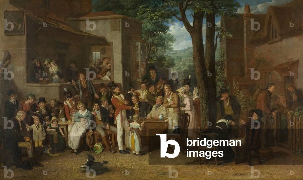 Eine Rekrutierungspartei, 1822 (Öl auf Leinwand)