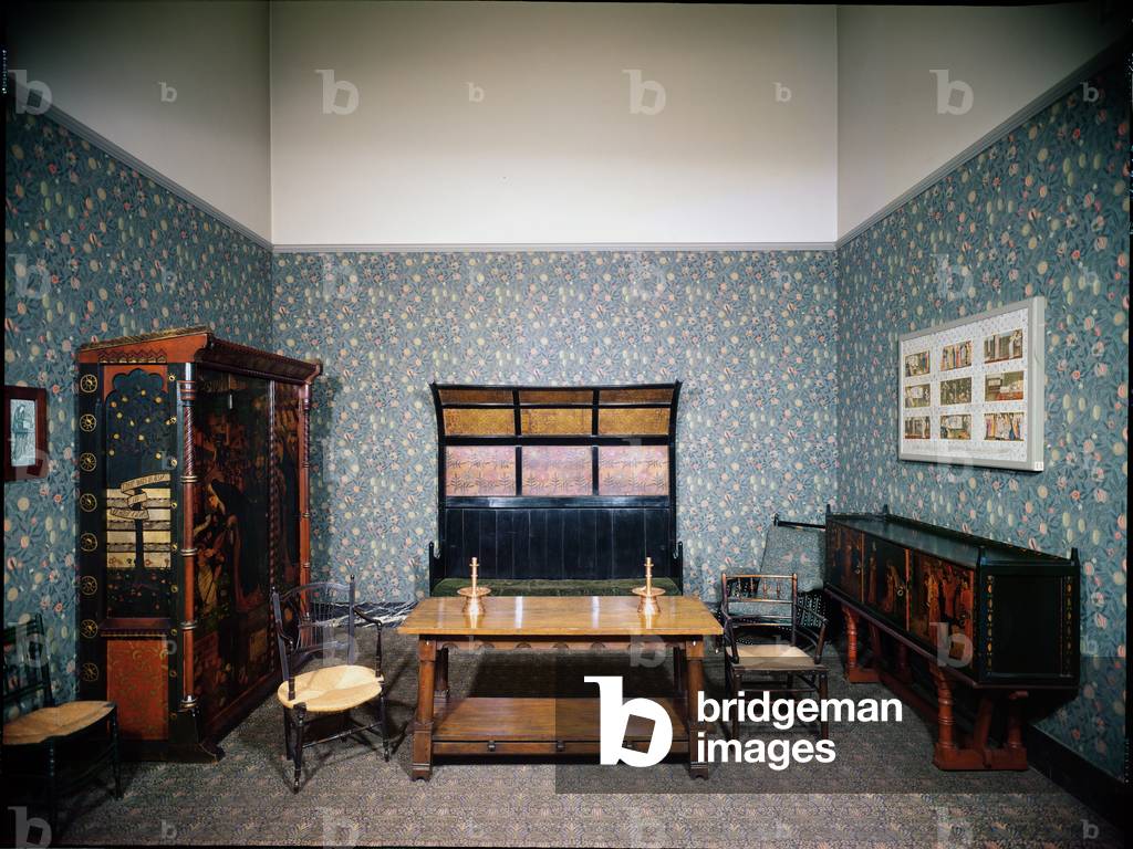 Image of William Morris interior, c.1860 by Webb, Philip (1831-1915 ...