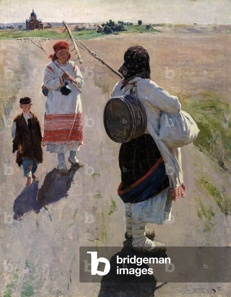 Auf dem Weg zur Arbeit, 1895 (Öl auf Leinwand)