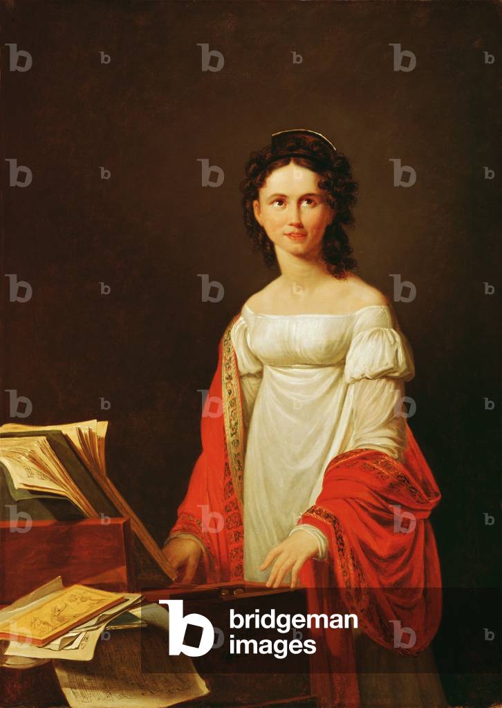 Ritratto della cantante Anna Borunova, 1821 (olio su tela)